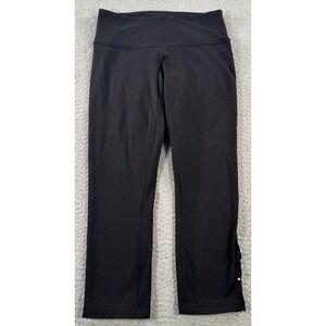 Lululemon Wunder Under Legging Women 4 Black Cropped Activewear Yoga Gym Workout